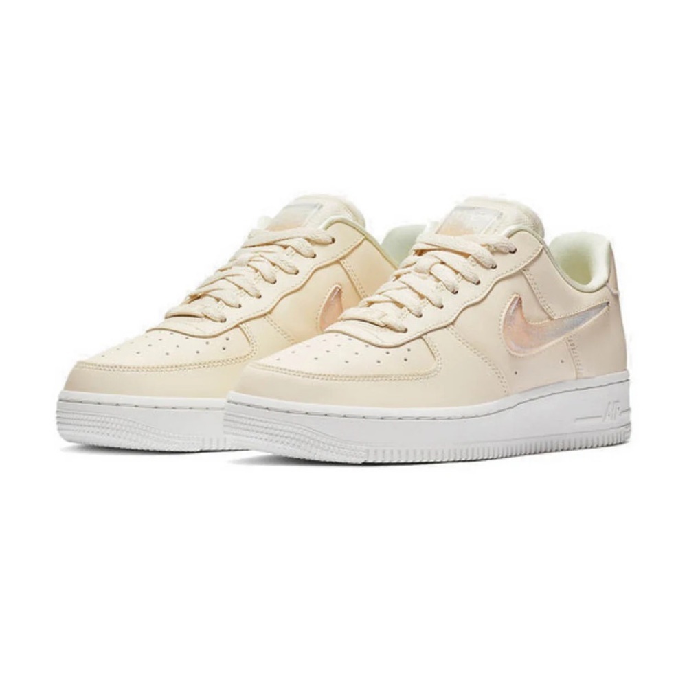 Nike | Women’s Pale Ivory Jelly Jewel Air Force 1 lace up sneaker, size 8.5